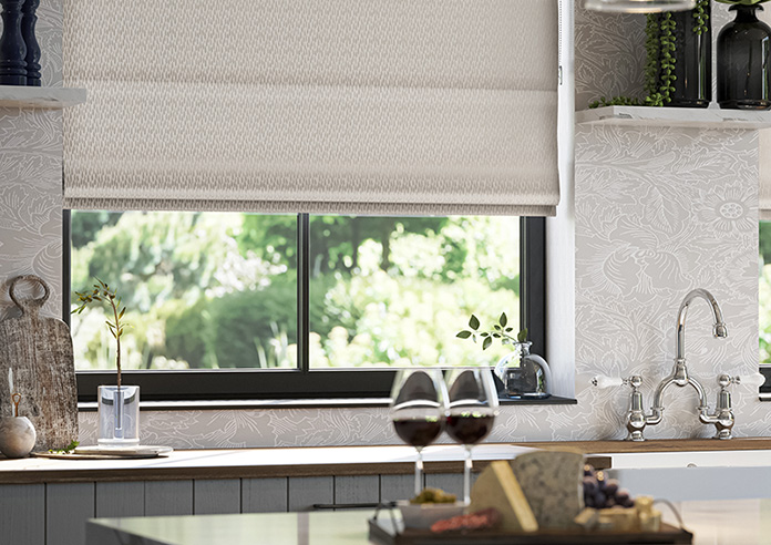 Dew Drop, Metallic Ivory - Roman Blind - Image 5